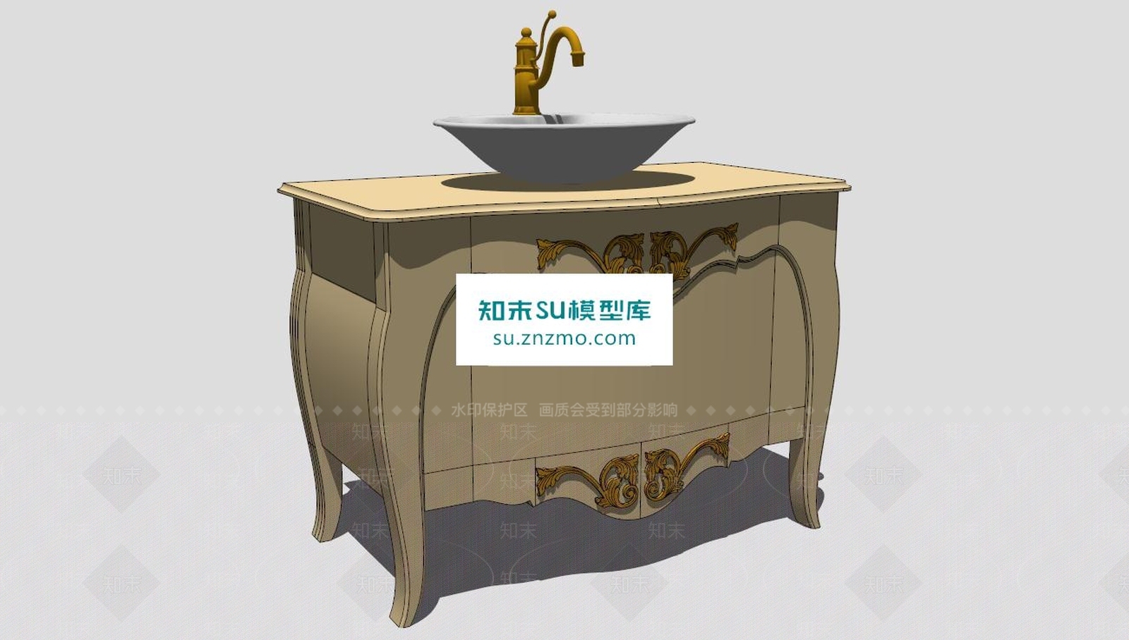 卫浴柜子SU模型下载【ID:161530293】