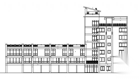 某七层办公楼建筑施工图施工图下载【ID:151432112】