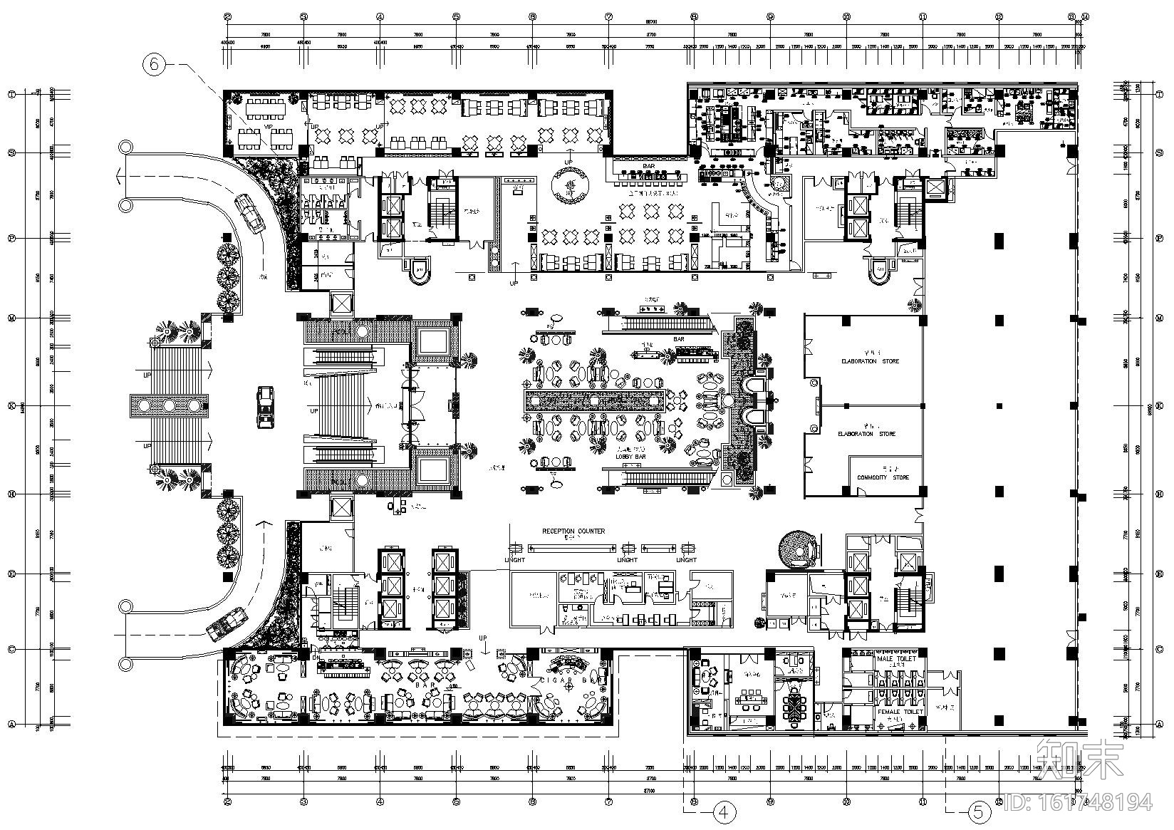 [重庆]申基索菲特酒店公区施工图+效果图施工图下载【ID:161748194】