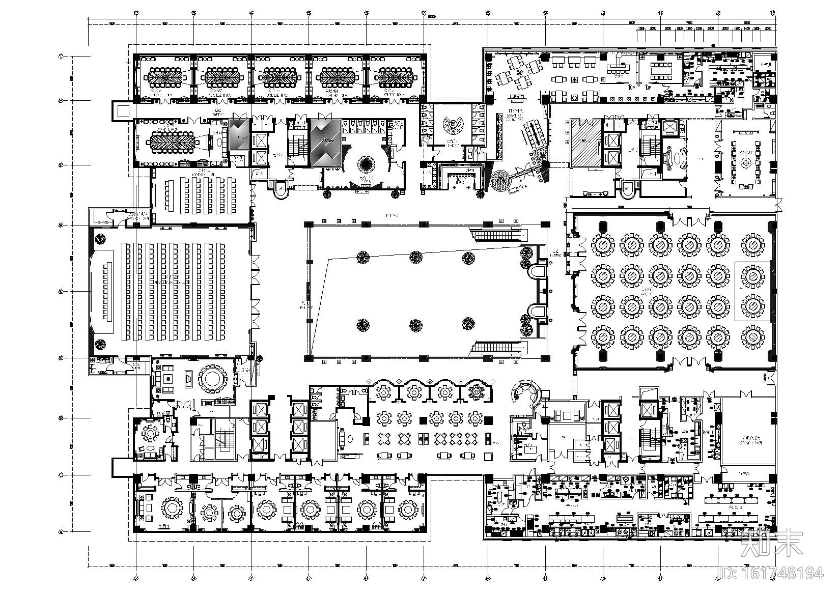 [重庆]申基索菲特酒店公区施工图+效果图施工图下载【ID:161748194】