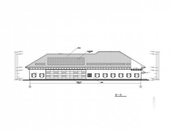 [江西]四层新中式风格宾馆建筑施工图cad施工图下载【ID:167241154】