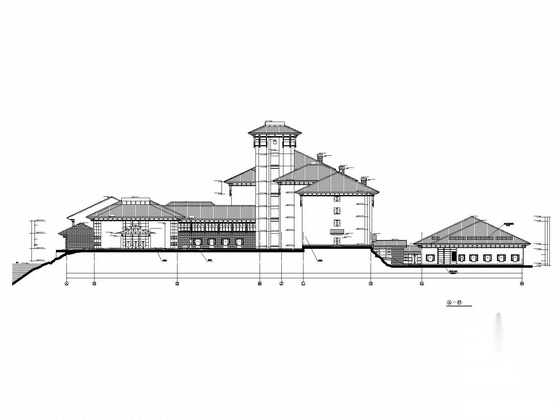 [江西]四层新中式风格宾馆建筑施工图cad施工图下载【ID:167241154】