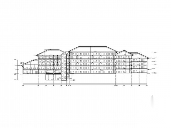 [江西]四层新中式风格宾馆建筑施工图cad施工图下载【ID:167241154】