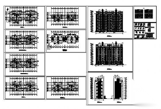 某十二层住宅楼建筑方案图cad施工图下载【ID:149851137】