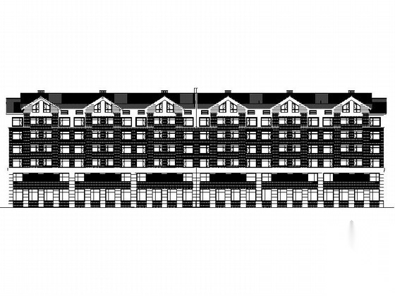 [吉林]6层中式风格高档公寓设计施工图cad施工图下载【ID:166546188】