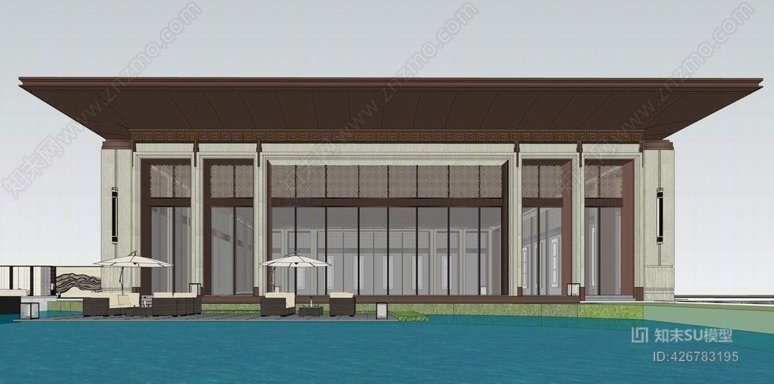 中式示范区SU模型下载【ID:426783195】