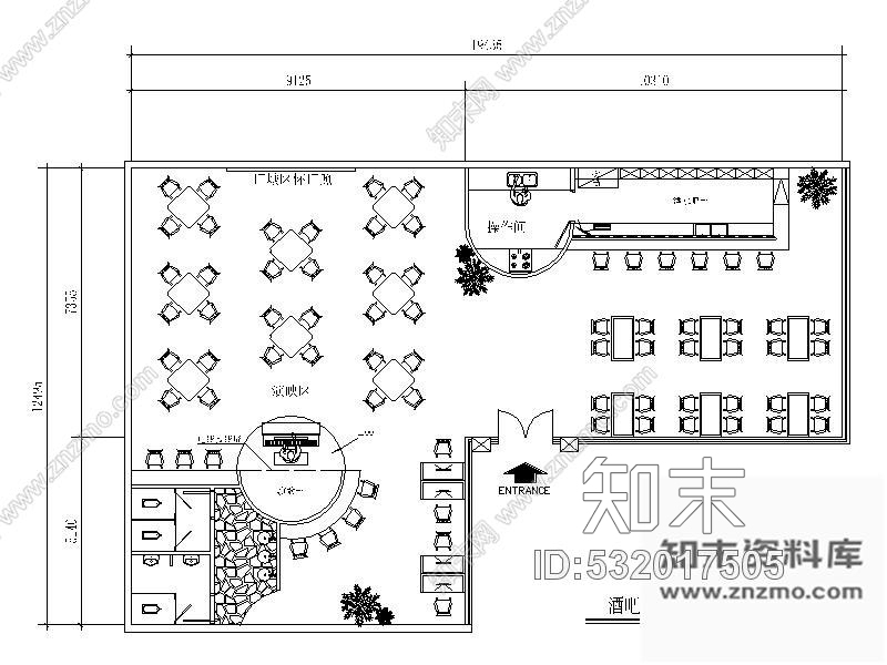 施工图福州某电影怀旧酒吧装修图含实景和效果cad施工图下载【ID:532017505】