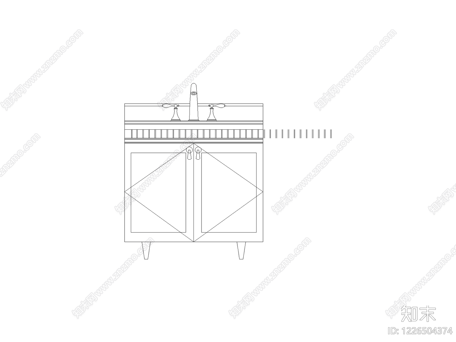 柜子cad施工图下载【ID:1226504374】