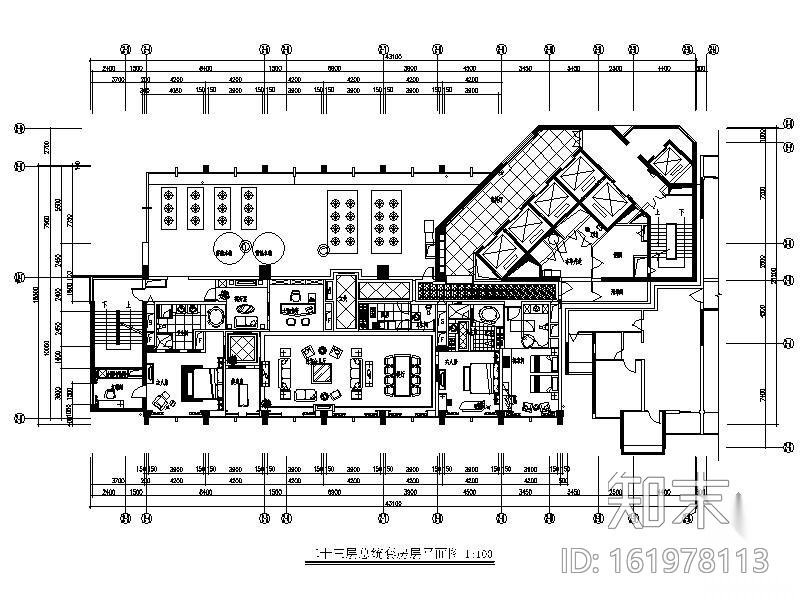 [深圳]五星级国际商务酒店总统套房施工图施工图下载【ID:161978113】