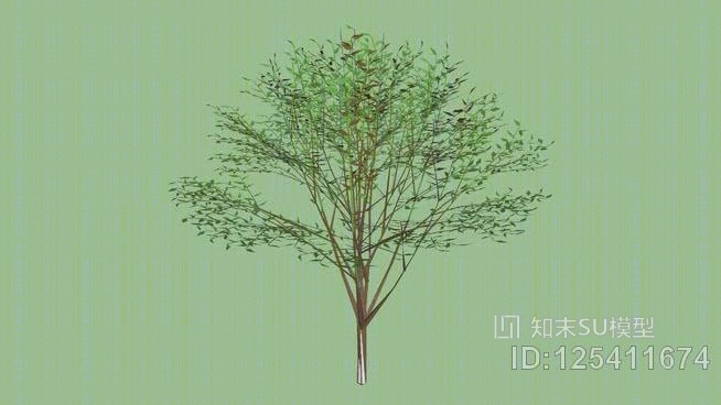 简单的3D树-景观SU模型下载【ID:125411674】
