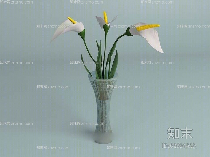 玻璃花瓶3D模型下载【ID:62691588】