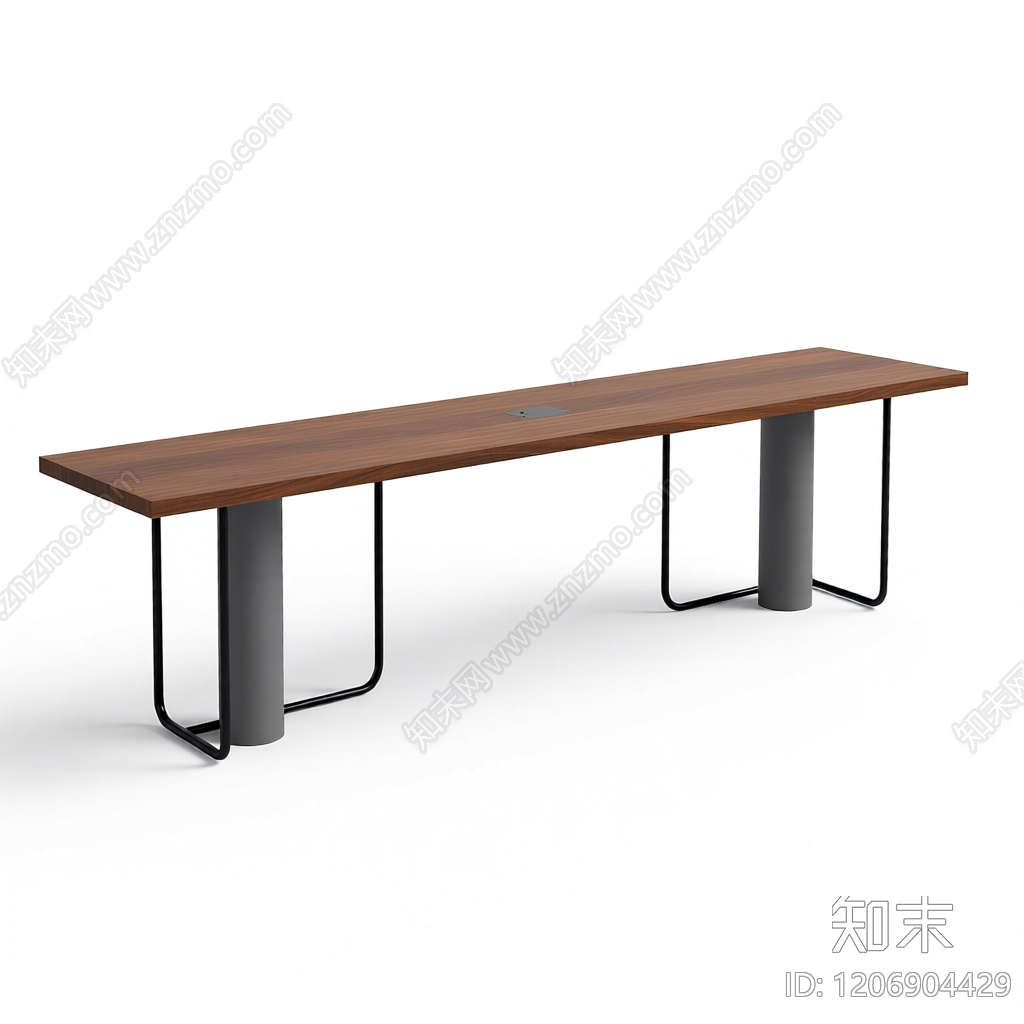 黑色极简餐桌3D模型下载【ID:1206904429】