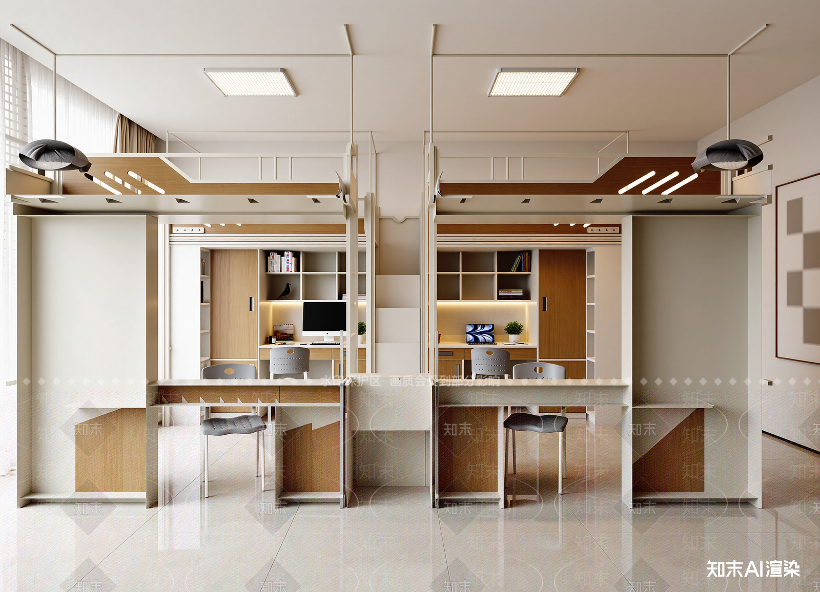 现代宿舍3D模型下载【ID:1214686040】
