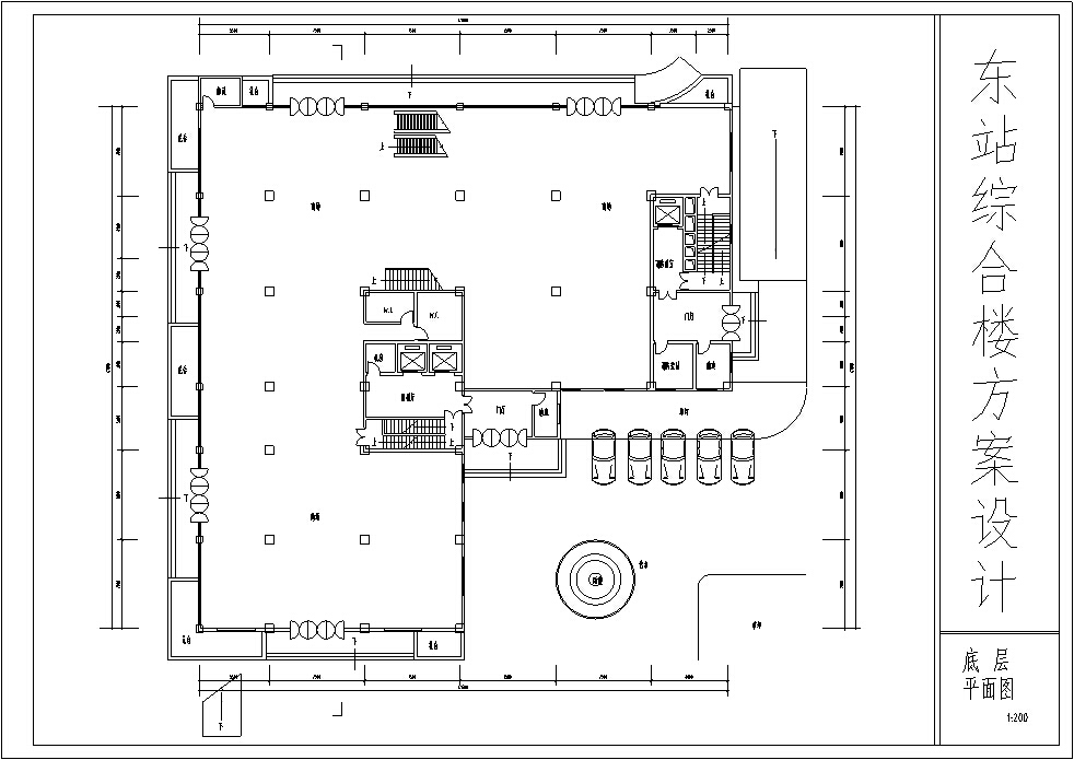 5套现代风多高层办公楼设计施工图CAD施工图下载【ID:166815119】