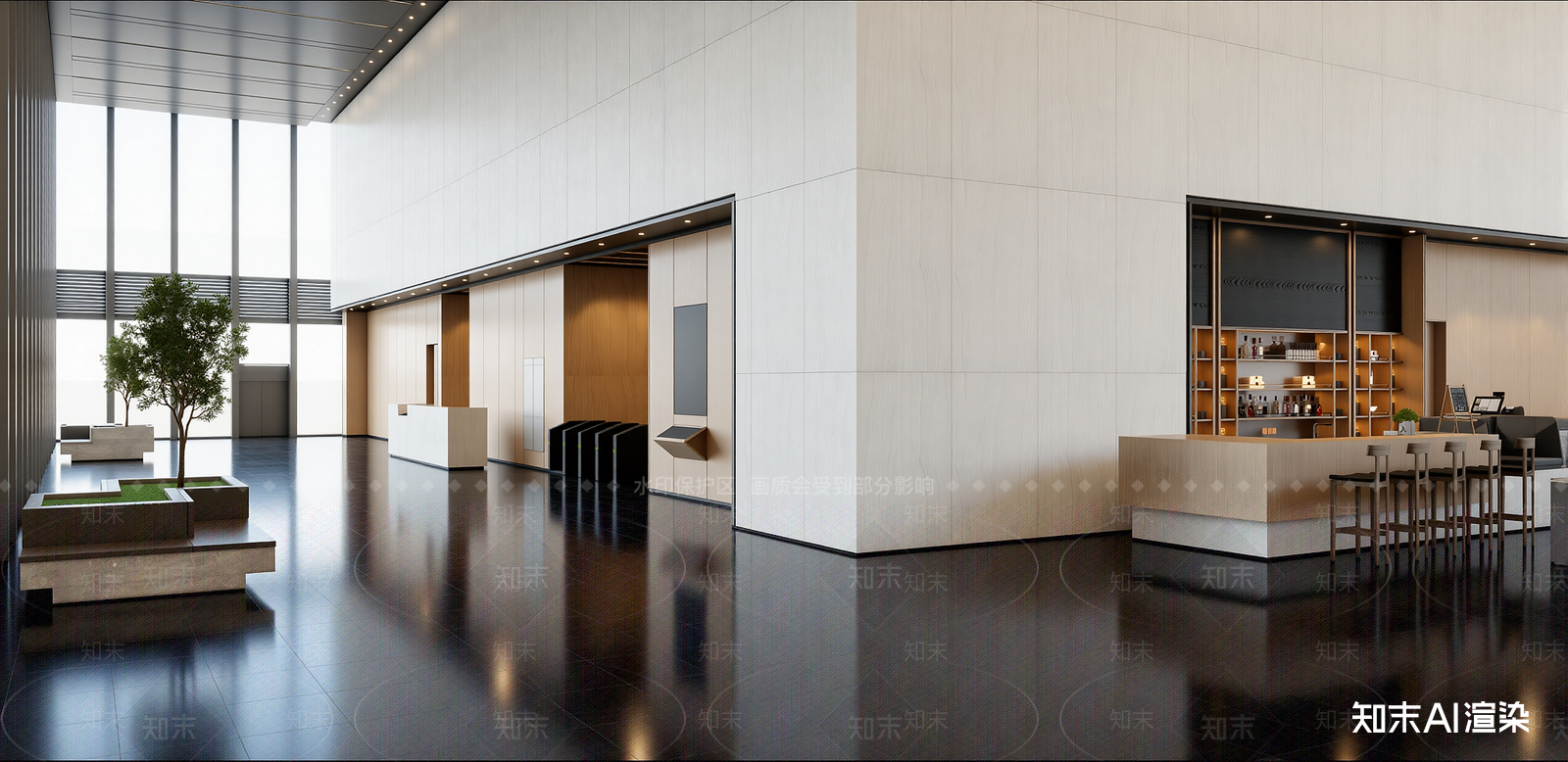 现代酒店大堂SU模型下载【ID:1215208132】