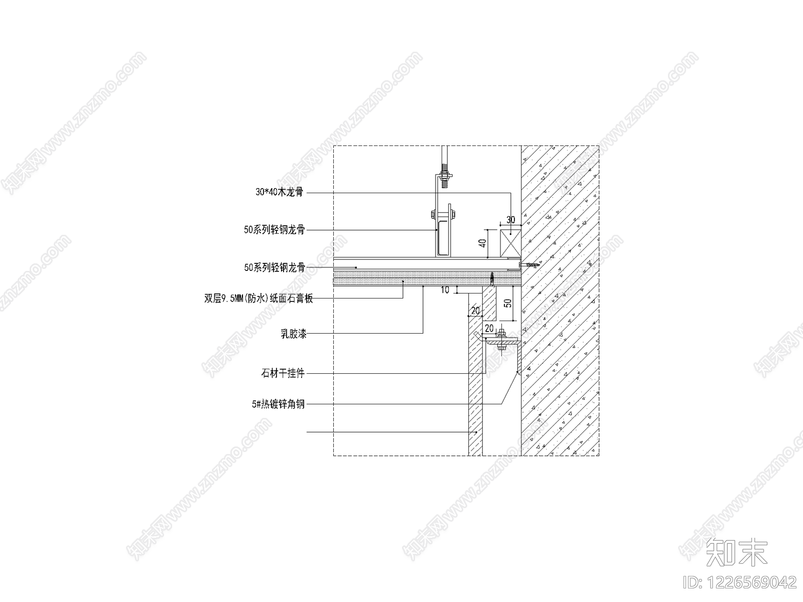 天花窗帘盒欧式吊顶节点大样图cad施工图下载【ID:1226569042】
