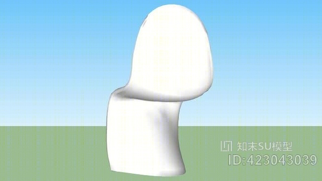 白色椅子SU模型下载【ID:423043039】