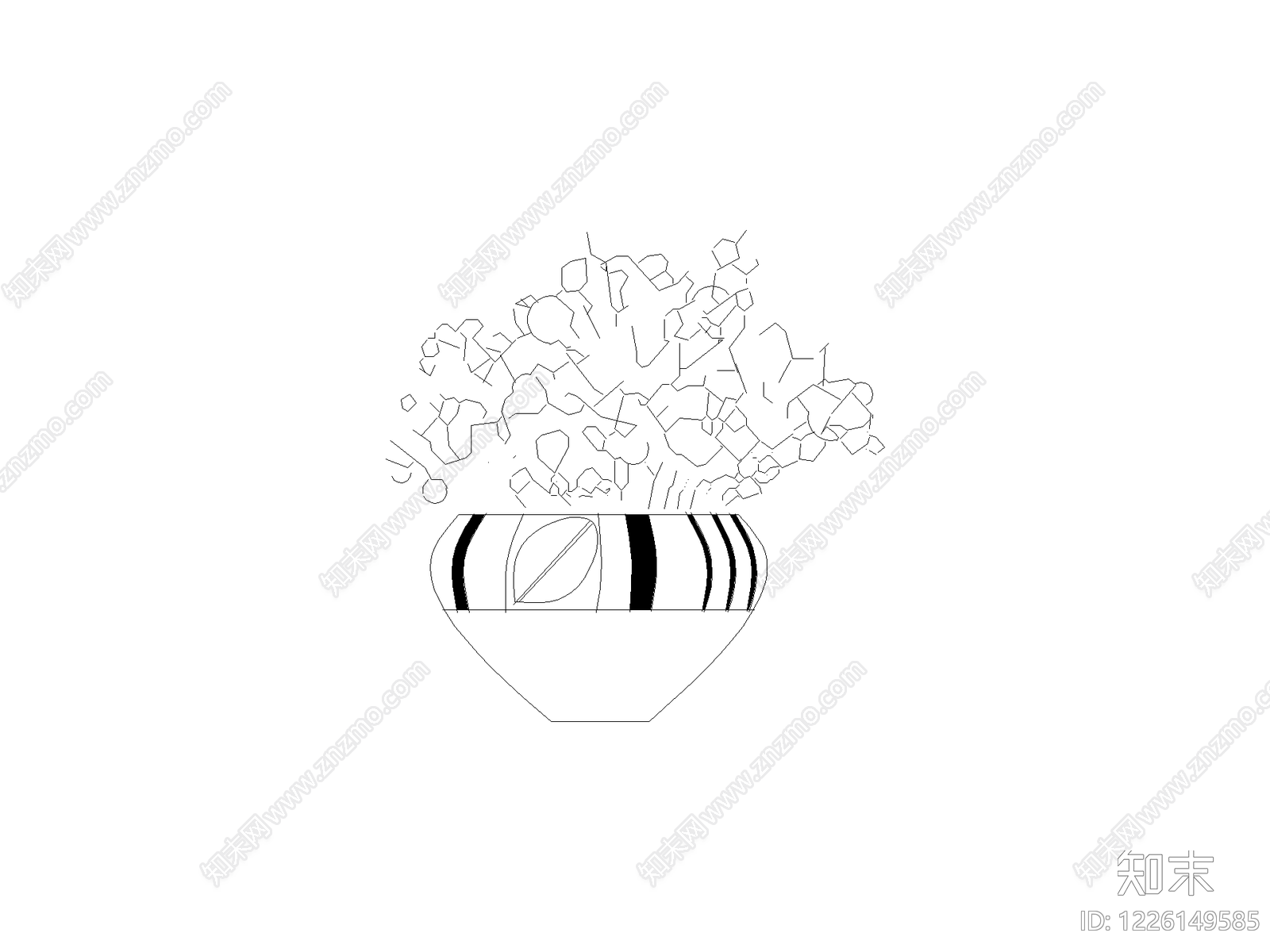 摆件cad施工图下载【ID:1226149585】