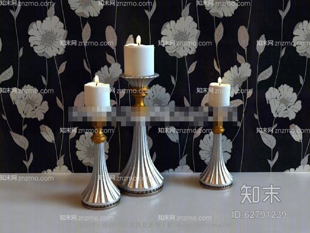 现代金属烛台灯3D模型下载【ID:62791239】