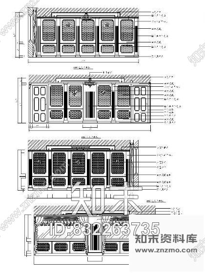 图块/节点西餐包房立面设计图Ⅱcad施工图下载【ID:832263735】