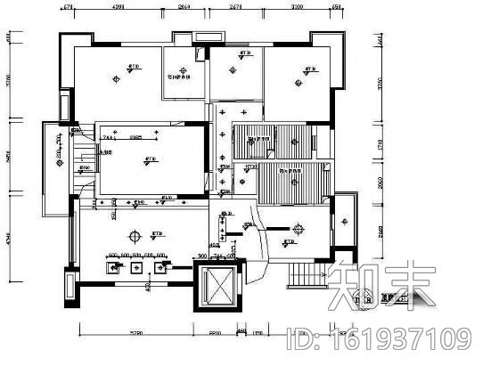 四居室家装施工图cad施工图下载【ID:161937109】