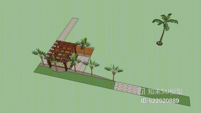 后花园造景SU模型下载【ID:622020889】