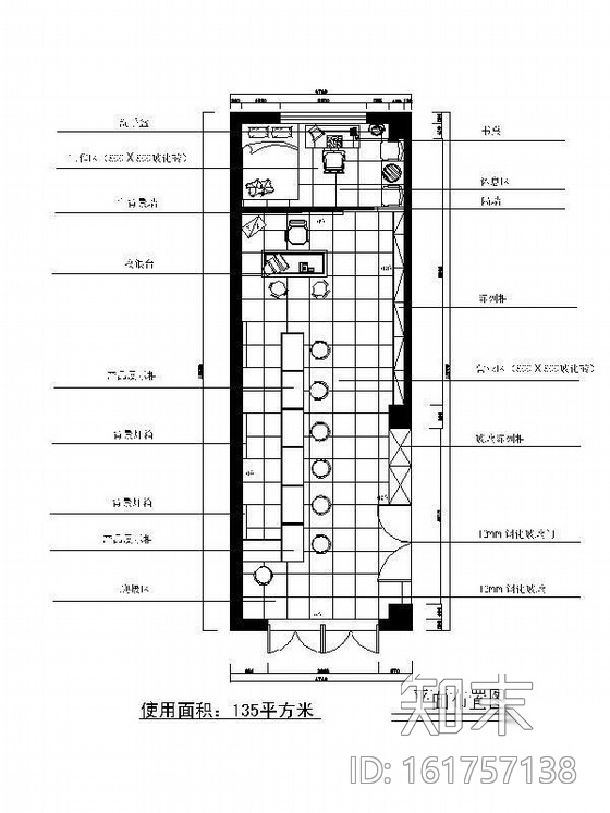 珍珠专卖店设计（含效果图）cad施工图下载【ID:161757138】