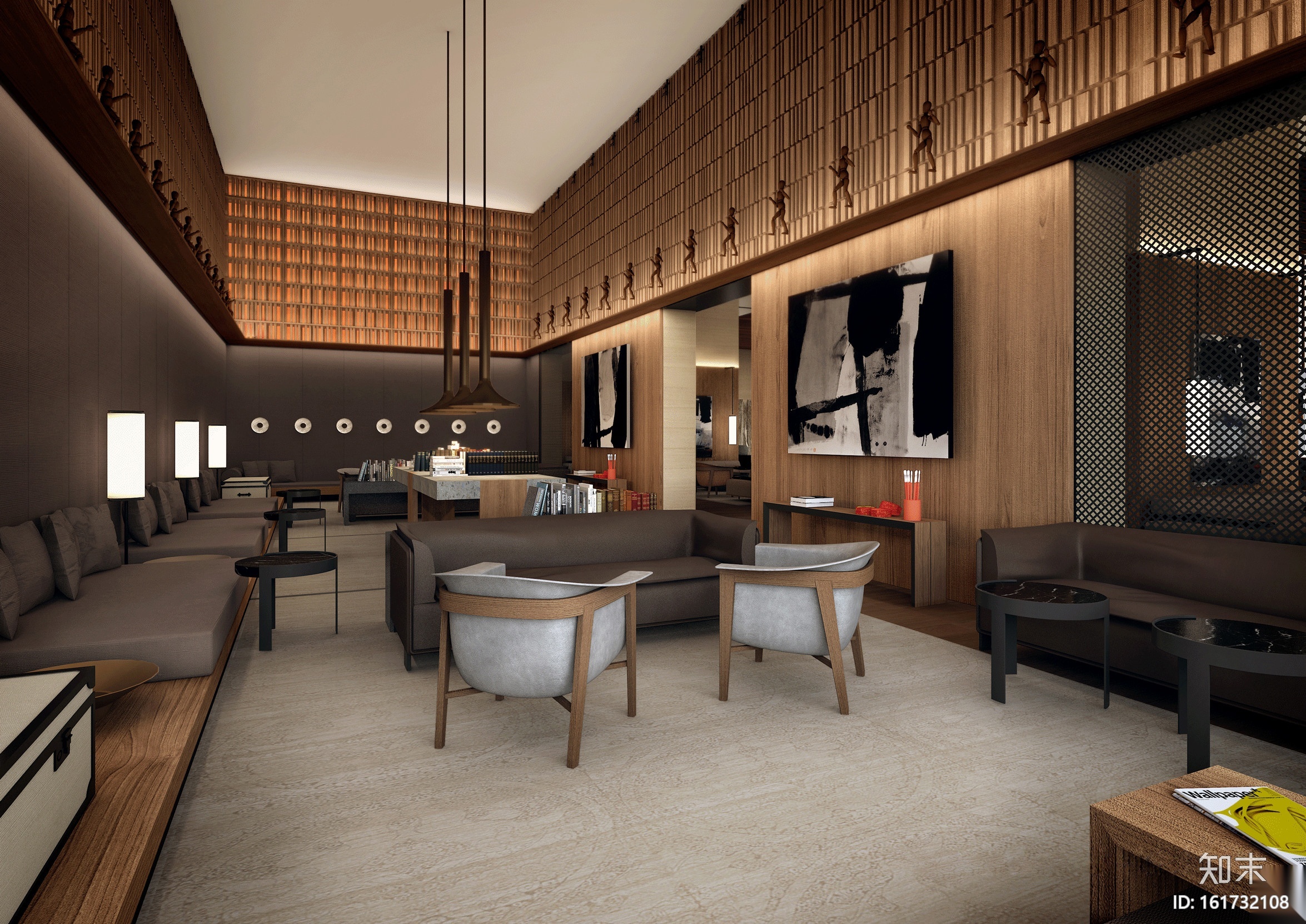[福建]厦门璞尚酒店室内CAD施工图+效果图cad施工图下载【ID:161732108】