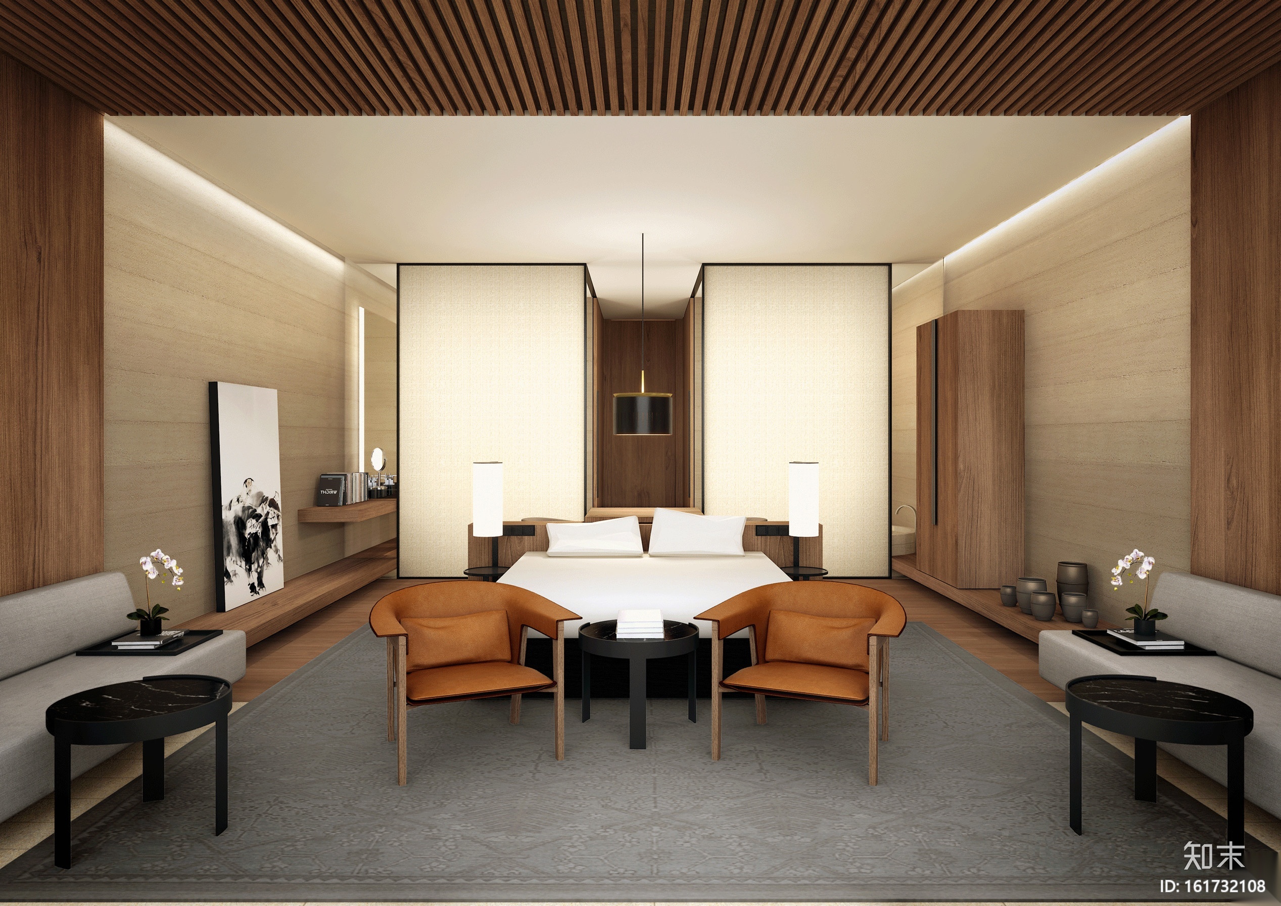 [福建]厦门璞尚酒店室内CAD施工图+效果图cad施工图下载【ID:161732108】