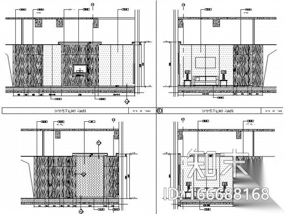 [上海]全球连锁酒店中餐厅包间装修施工图（含效果）cad施工图下载【ID:166688168】