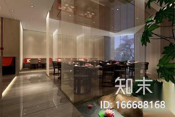 [上海]全球连锁酒店中餐厅包间装修施工图（含效果）cad施工图下载【ID:166688168】
