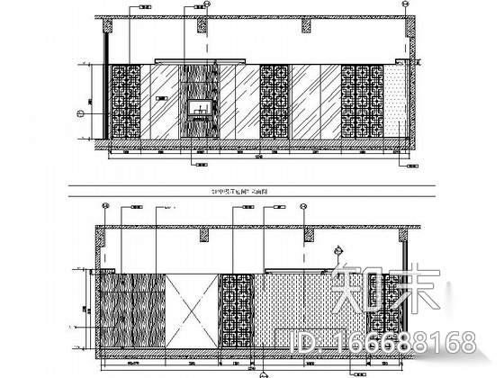 [上海]全球连锁酒店中餐厅包间装修施工图（含效果）cad施工图下载【ID:166688168】