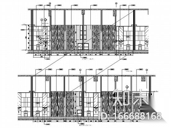 [上海]全球连锁酒店中餐厅包间装修施工图（含效果）cad施工图下载【ID:166688168】
