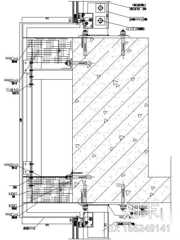 [四川]某工程幕墙图纸cad施工图下载【ID:166249141】