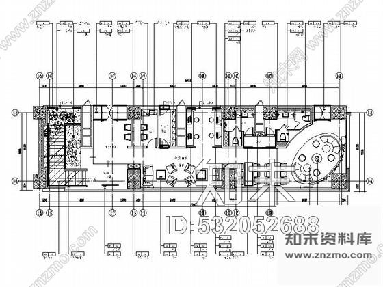 施工图扬州顶级酒店行政酒廊室内装修图cad施工图下载【ID:532052688】