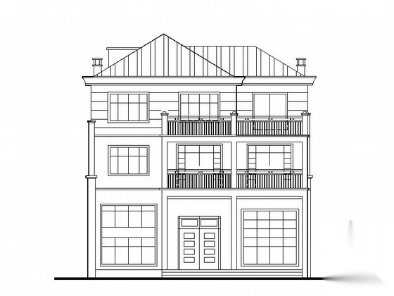 豪华三层独栋别墅建筑施工图施工图下载【ID:164859159】