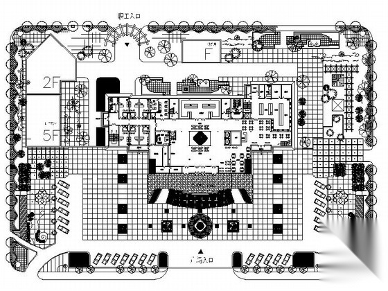 [上海]现代风格五星级高层大酒店建筑设计扩初图纸cad施工图下载【ID:165424184】