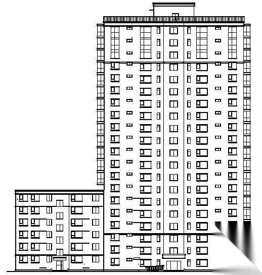 某十七层文教大院住宅楼建筑方案图cad施工图下载【ID:150022182】