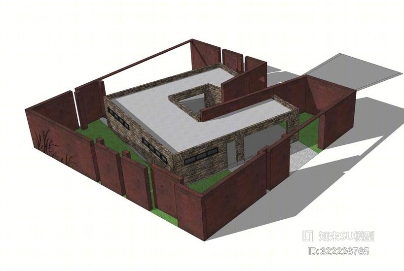 公园厕所SU模型下载【ID:322226765】