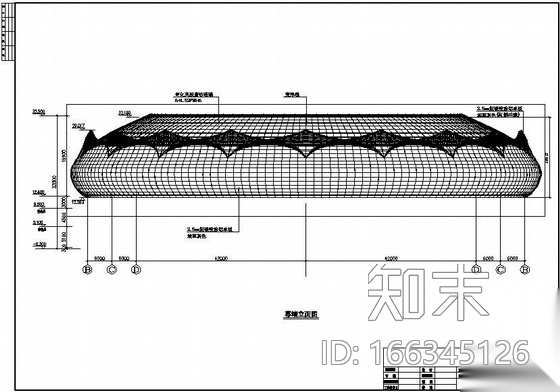 安徽某体育馆幕墙工程设计施工图cad施工图下载【ID:166345126】