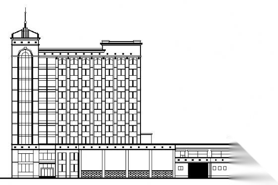 某十层银行办公楼建筑方案图cad施工图下载【ID:151421141】