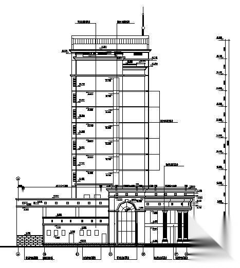 某十层银行办公楼建筑方案图cad施工图下载【ID:151421141】