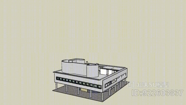 萨伏伊别墅SU模型下载【ID:922603837】