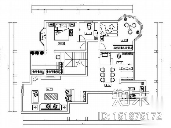 [湖南]豪华双层别墅室内设计CAD施工图（含效果）施工图下载【ID:161876172】