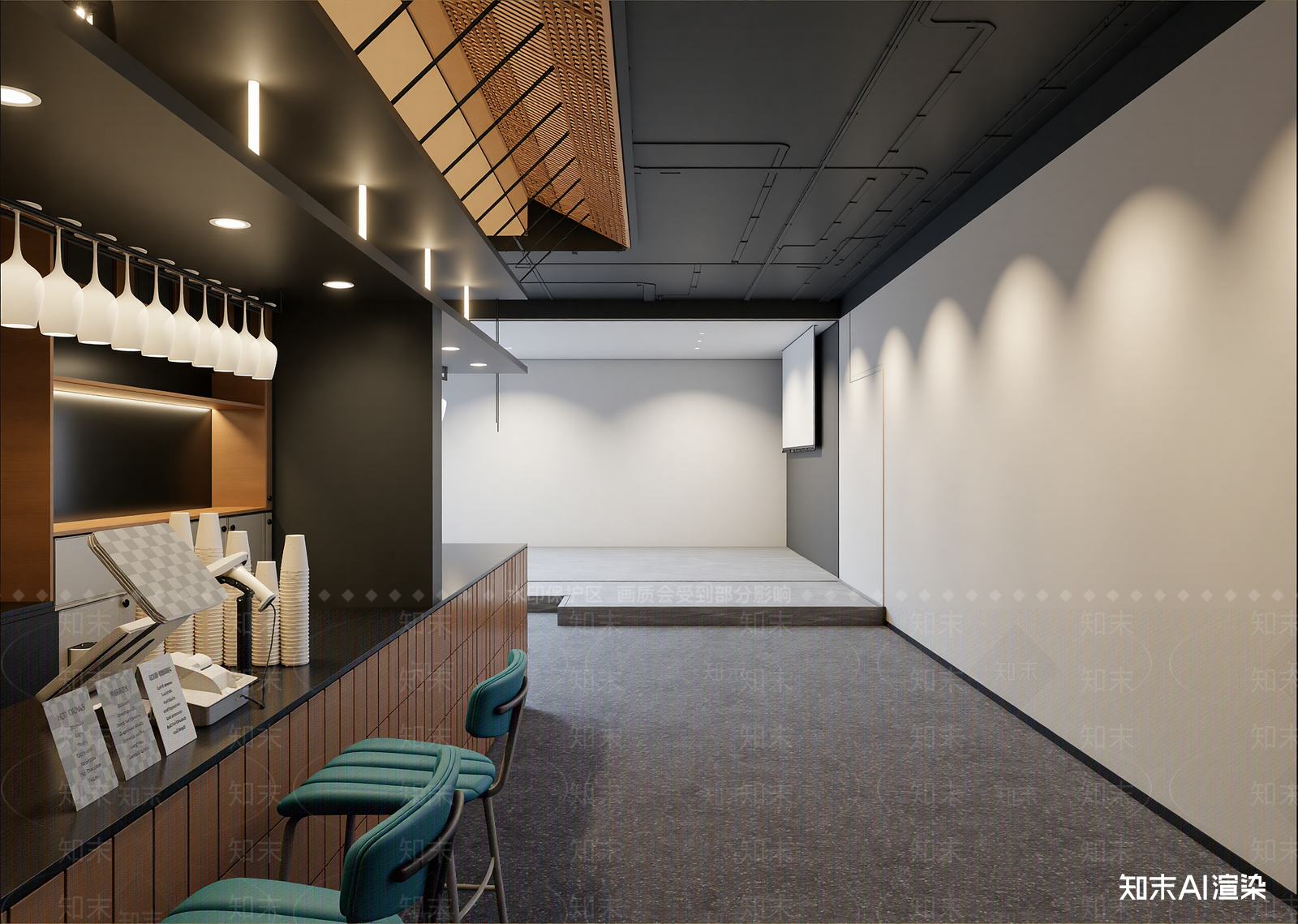 现代咖啡厅3D模型下载【ID:1214450312】