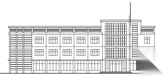 防洪建设管理处综合楼建施图cad施工图下载【ID:151397167】