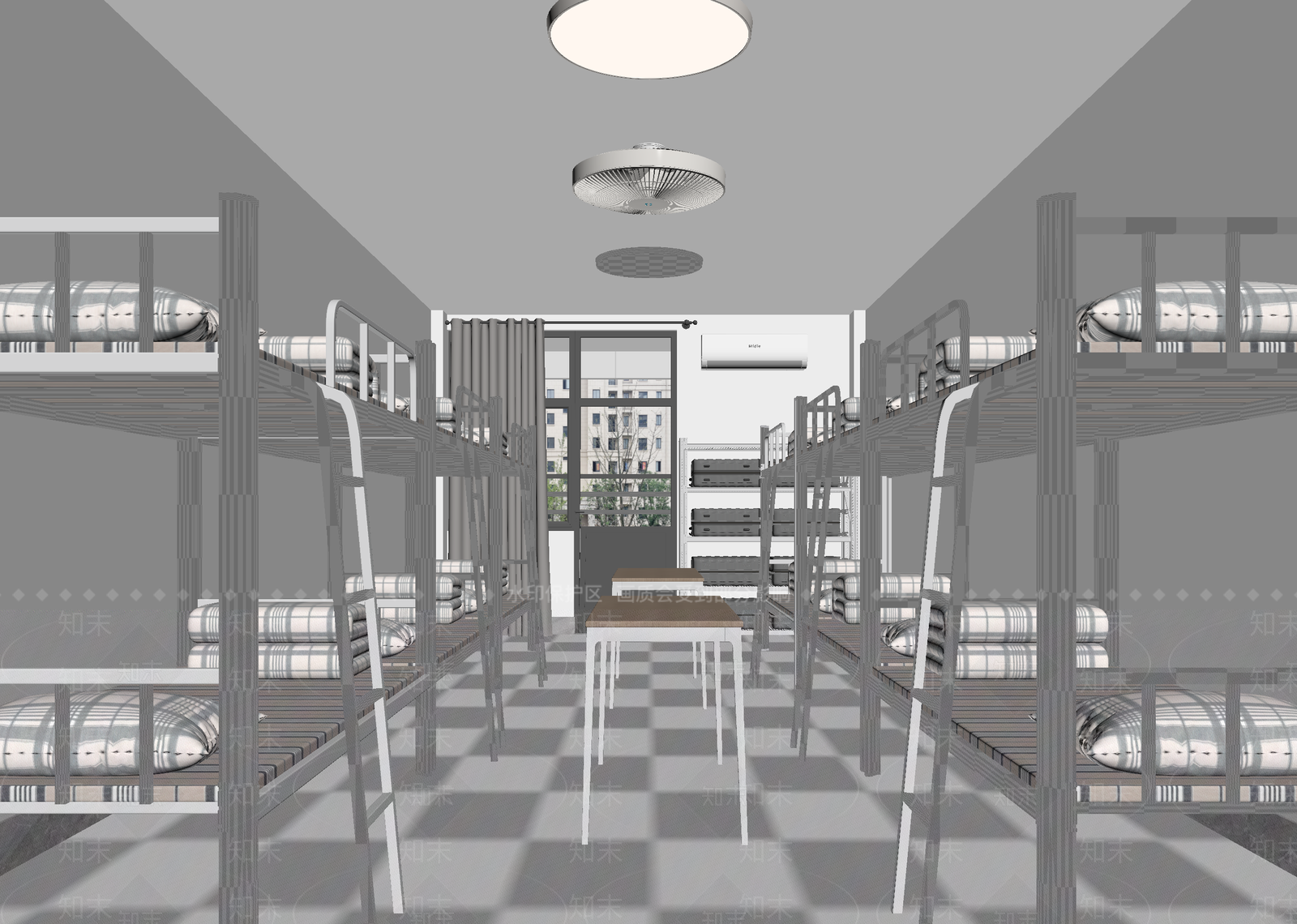 现代宿舍3D模型下载【ID:1215121879】