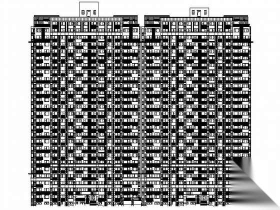 [浙江]27层高层带底商住宅楼及8层洋房设计施工图（知名...cad施工图下载【ID:164859171】