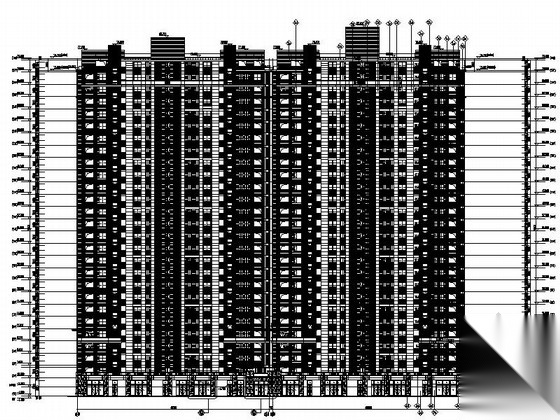 [浙江]27层高层带底商住宅楼及8层洋房设计施工图（知名...cad施工图下载【ID:164859171】