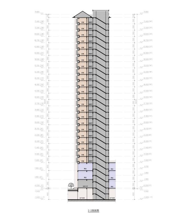 [福建]高层简约欧式风格坡屋顶造型住宅建筑设计方案文本cad施工图下载【ID:166704185】